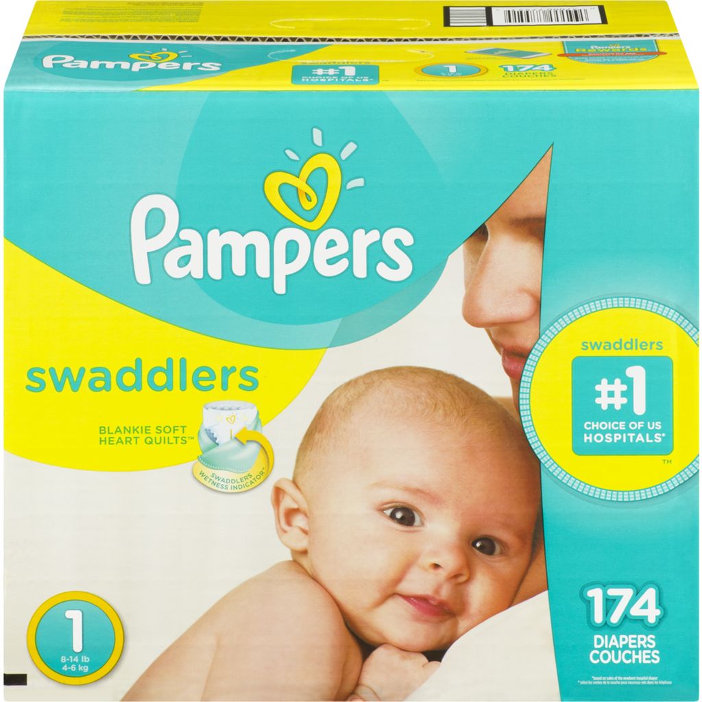 Pampers Baby-Dry Diapers Size 1 174 Count 